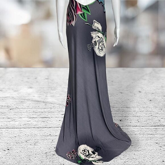 Tiffany Skull & Rose Formal Gown - Picture 5 of 9